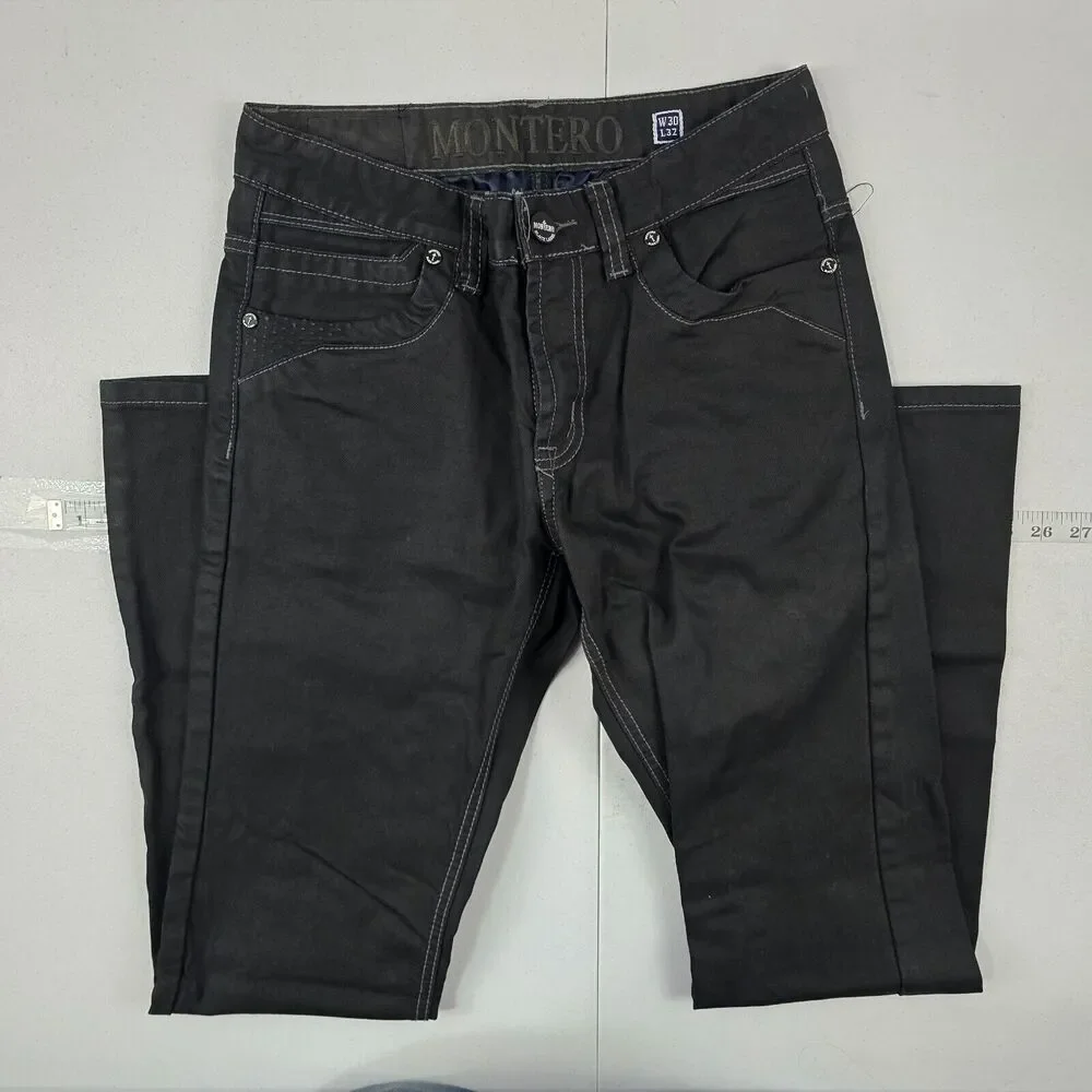 Montero straight jeans 30x32‎ mens dark wash black 4824